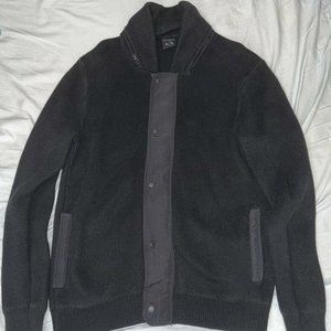Armani Exchange Sweater Comes With Attached Hood Hidden in Collar Size XL